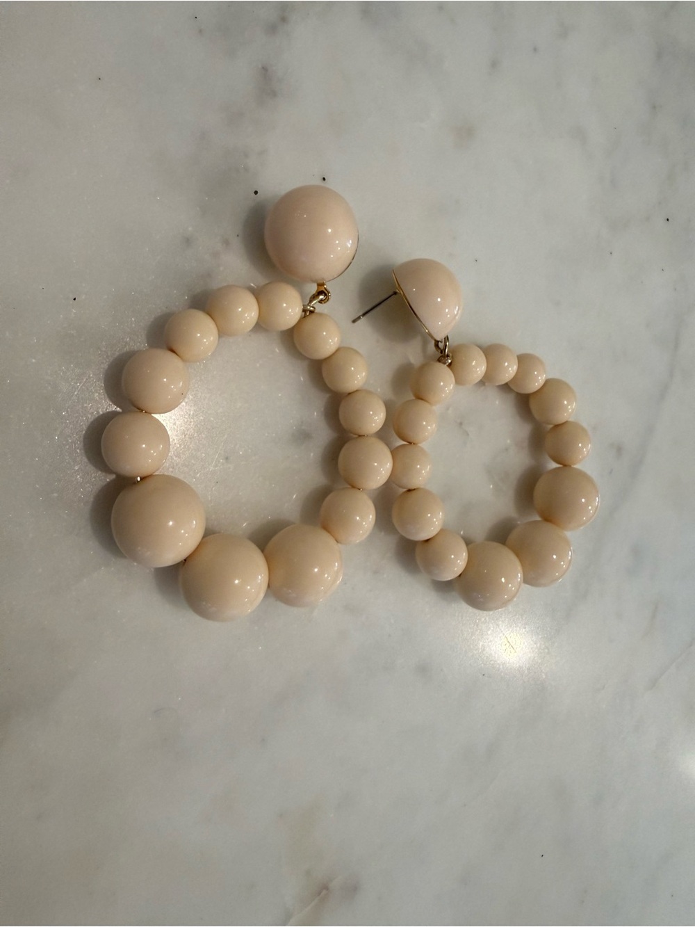 Sezane Charlie earrings ecru
